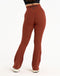 Flare Ribbed Leggings V2 - Brown
