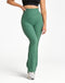 Flare Ribbed Leggings V2 - Green