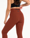Flare Ribbed Leggings V2 - Brown