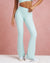 Lycra Invisible Scrunch Pocket Flare Leggings - Mint