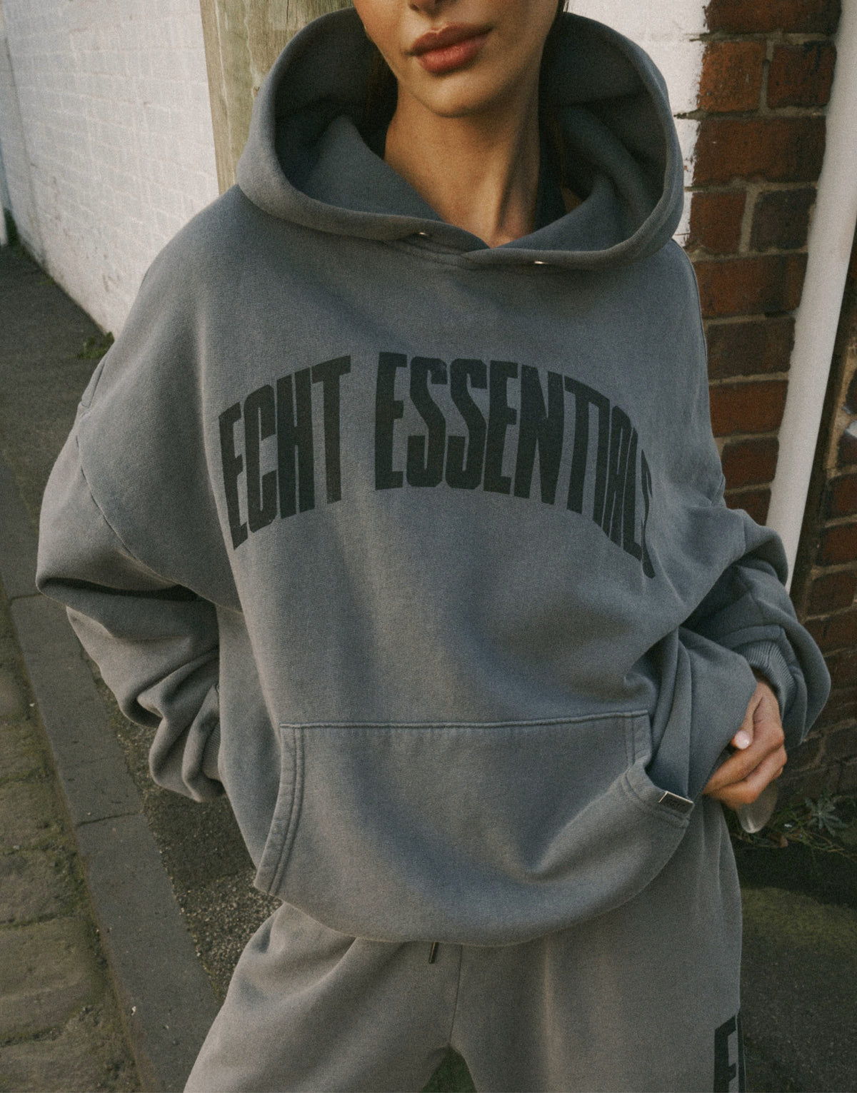 College Combed Fleece Hoodie - Storm Grey