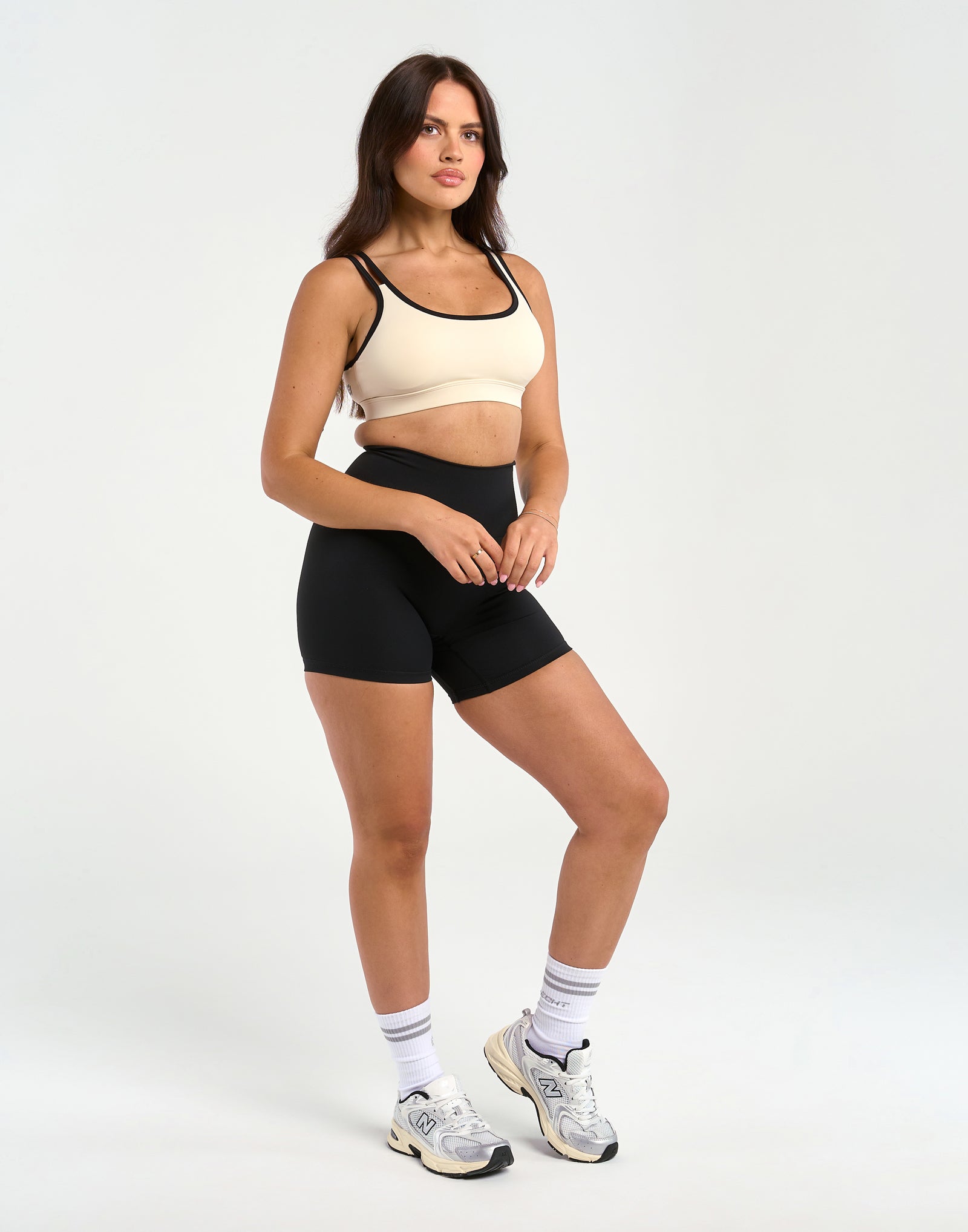 Asymmetric Sports Bra - Taupe