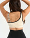 Asymmetric Sports Bra - Taupe