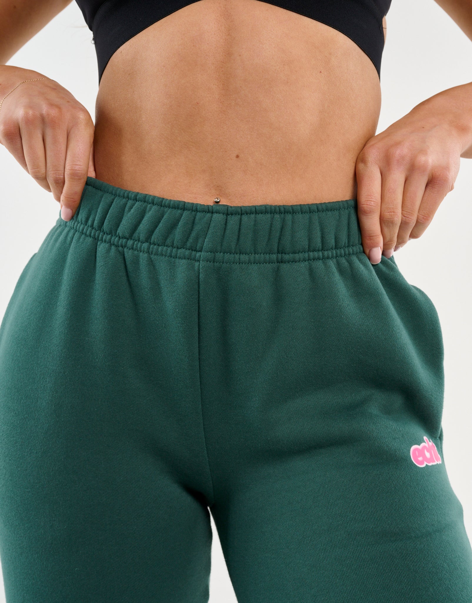 Blur Flare Sweatpants - Green