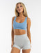 Cropped Ribbed Tank - Process Blue