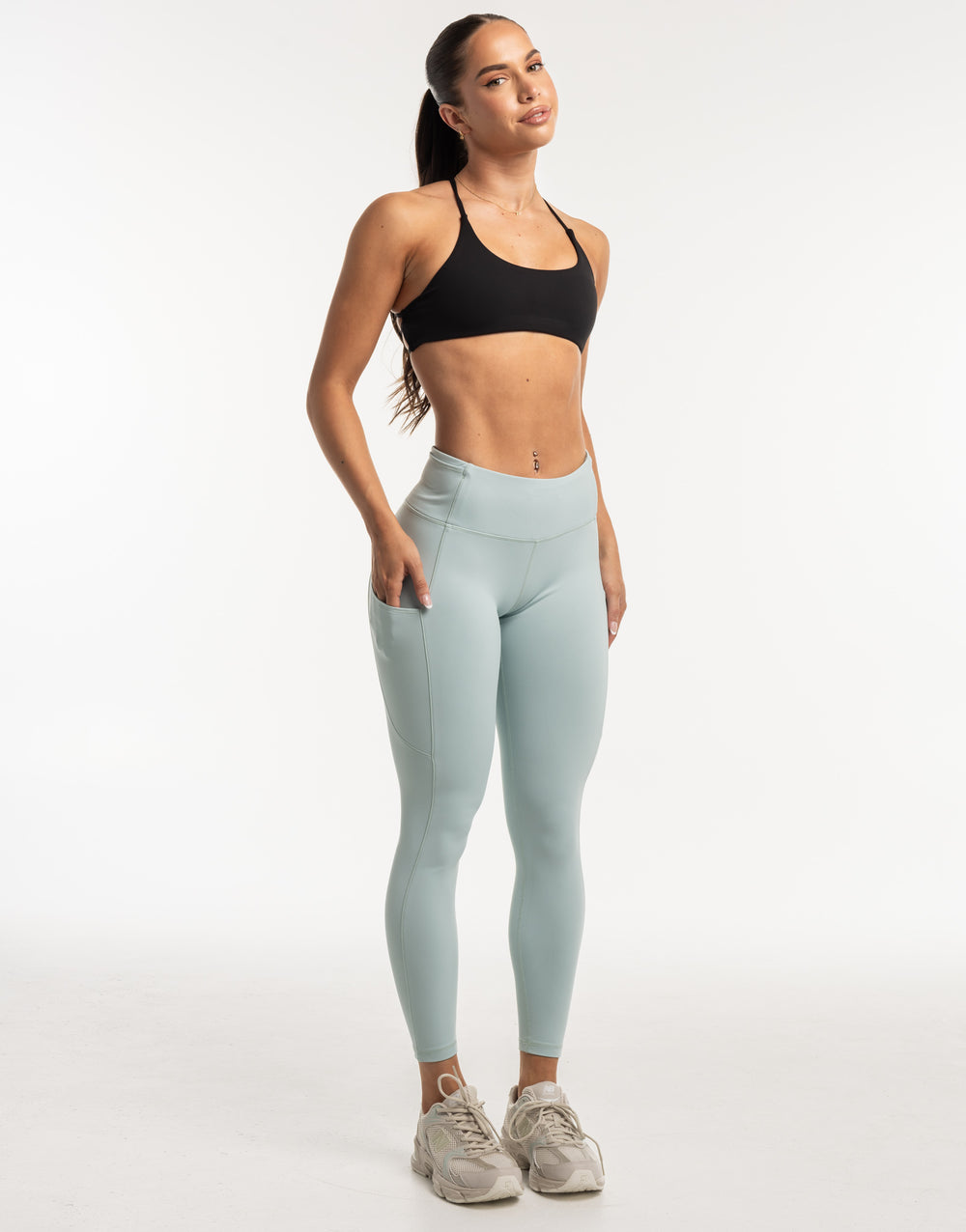 Thermal Pocket Leggings - Light Blue