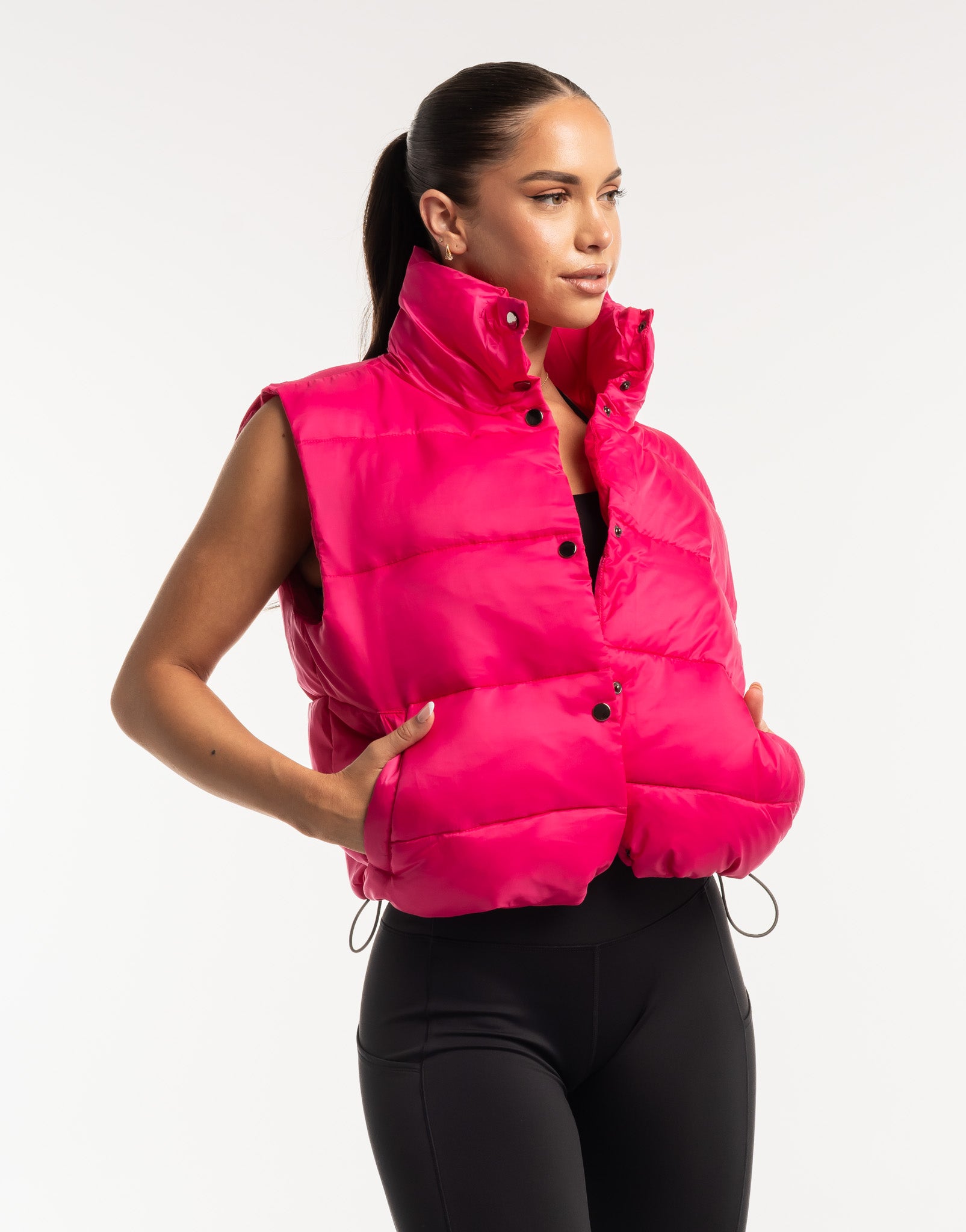 Elevate Puffer Vest - Bright Pink