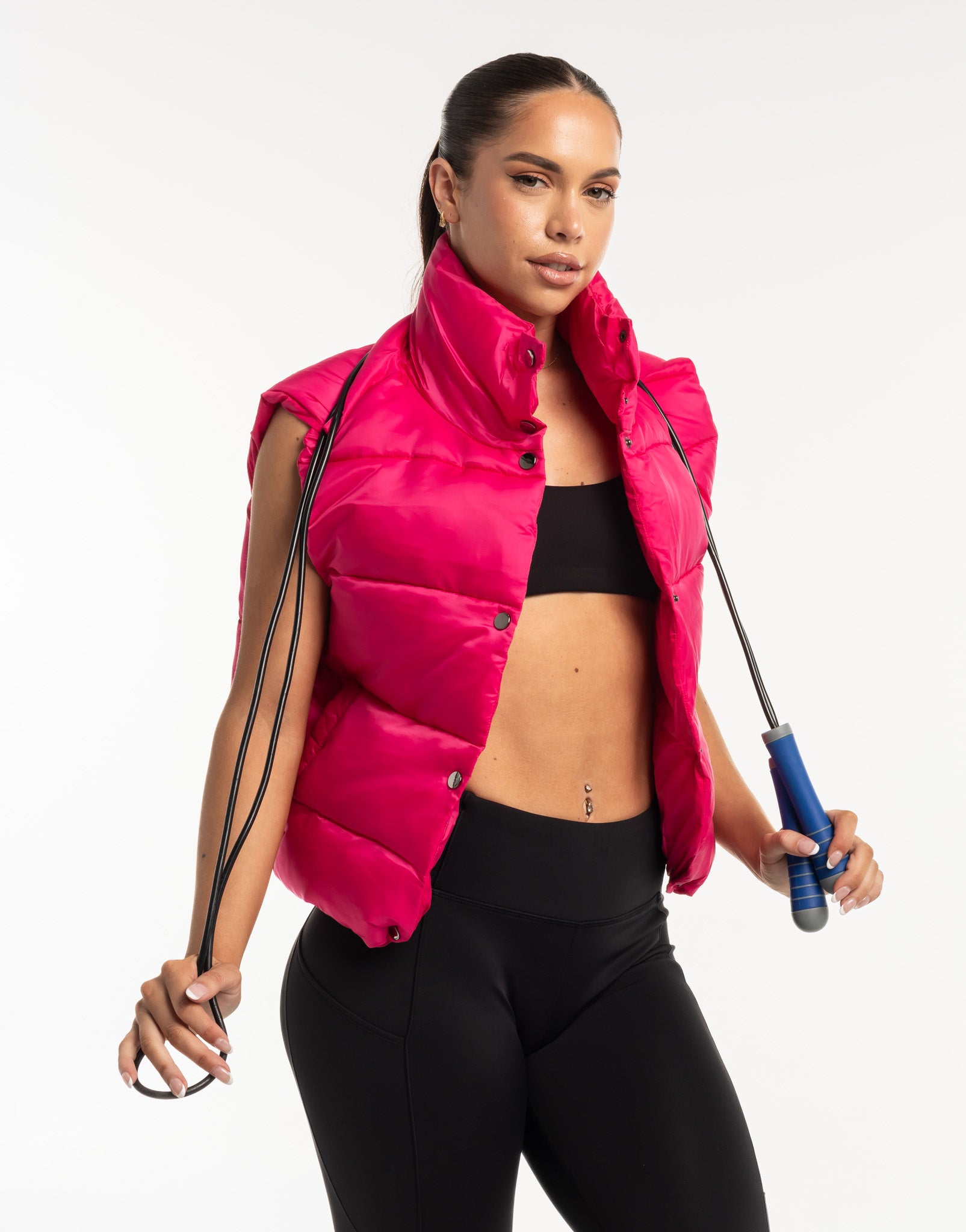 Elevate Puffer Vest - Bright Pink