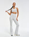 Flare Ribbed Leggings - Micro Grey