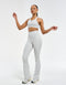 Flare Ribbed Leggings - Micro Grey
