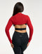 Echt Ribbed High Cut Long Sleeve - Scarlet Red