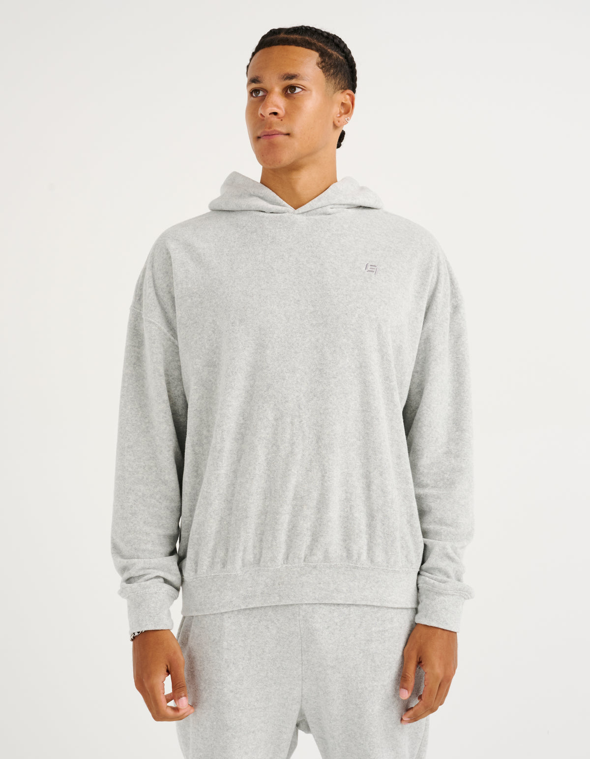 Terry Hoodie - Grey Marle