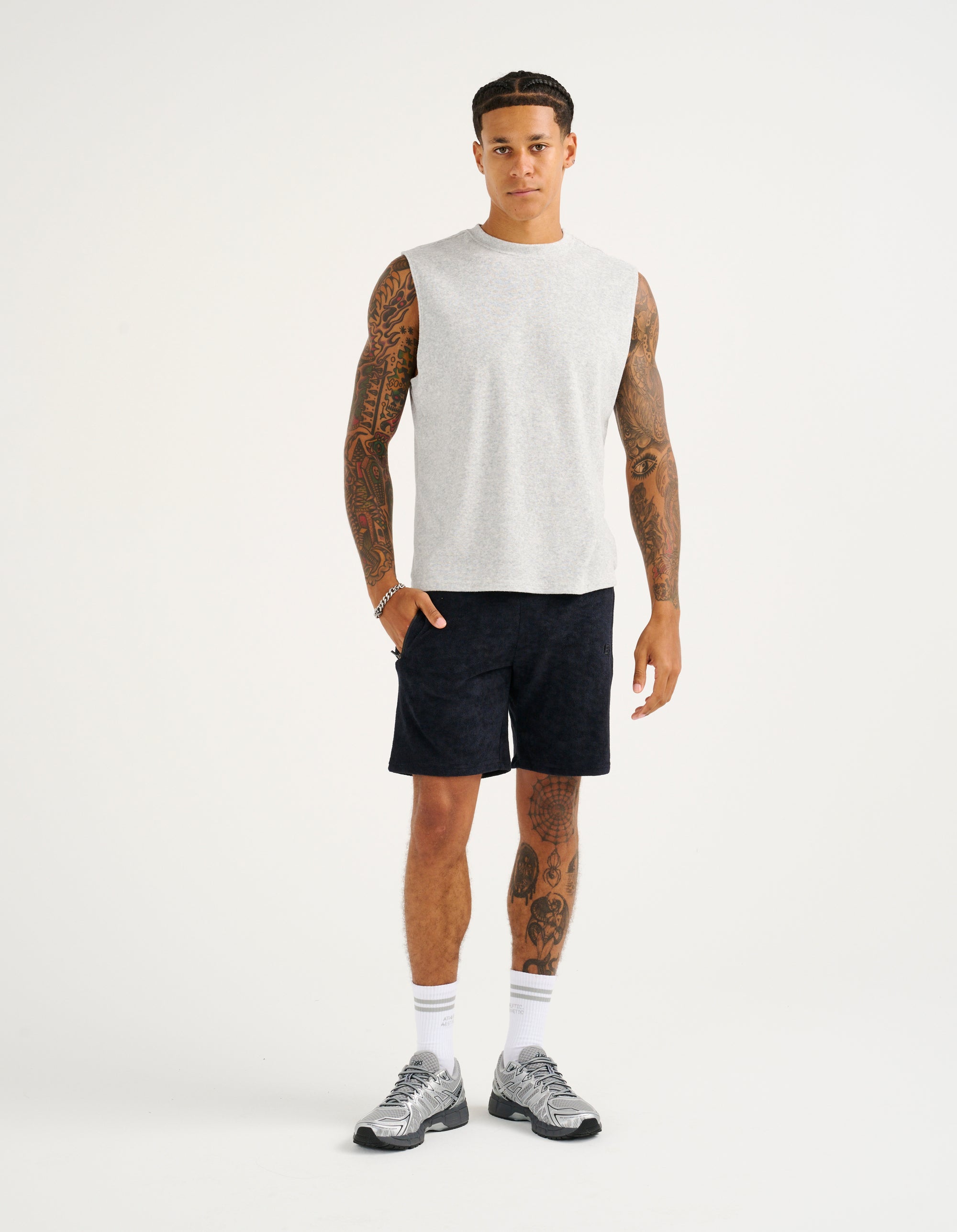 Terry Singlet - Grey Marle