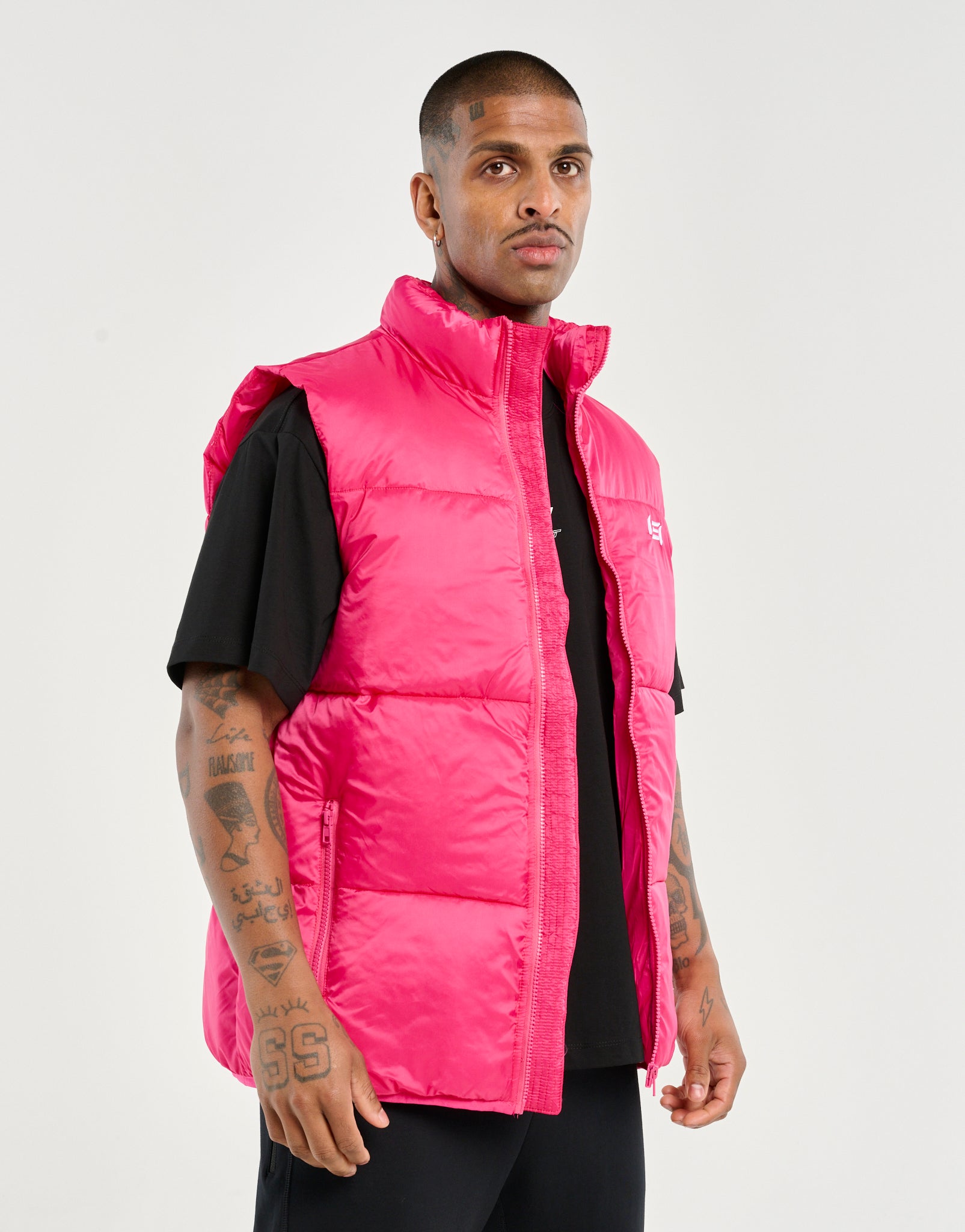 Echt Dart Puffer Vest - Pink