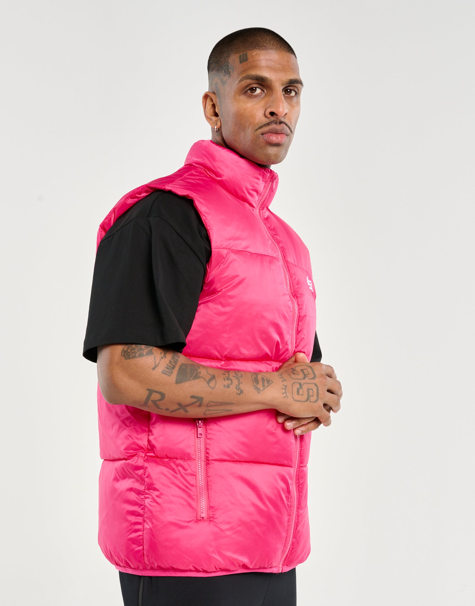 Echt Dart Puffer Vest - Pink