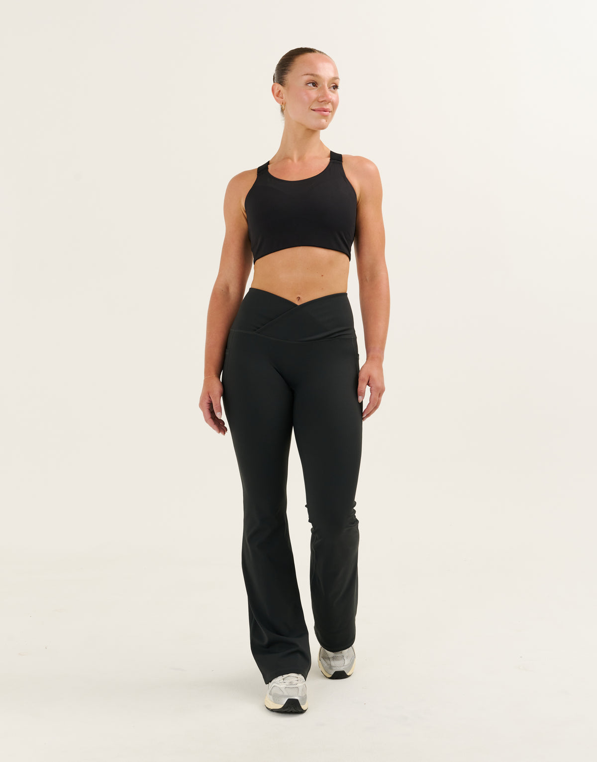 Nova Lycra® Flare Leggings - Phantom Black