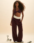 Elemental Wide Leg Sweatpants - Blackberry