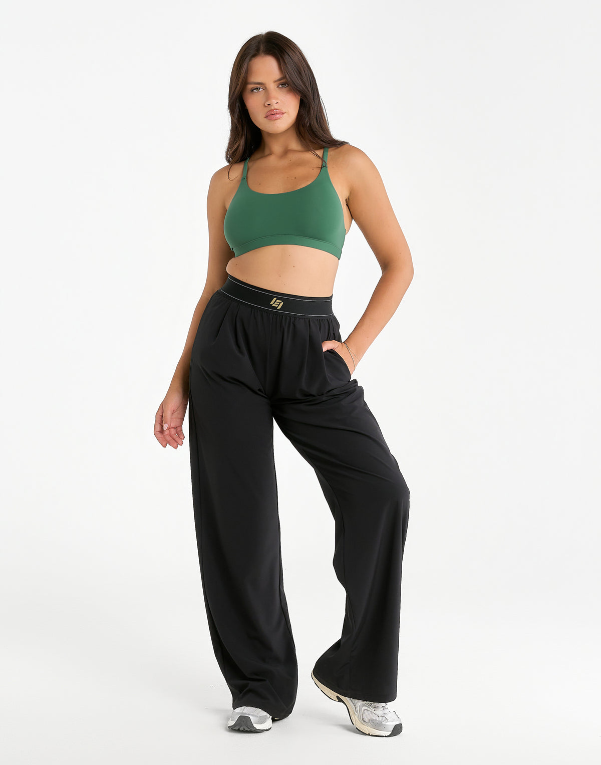 Elemental Raceback Scoop Bralette - Green