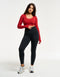 Echt Ribbed Cropped Long Sleeve - Scarlet Red