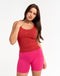 Ribbed Sculpt Tank - Scarlet Red