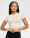 SmoothFit Ruched Sculpt Top - Taupe