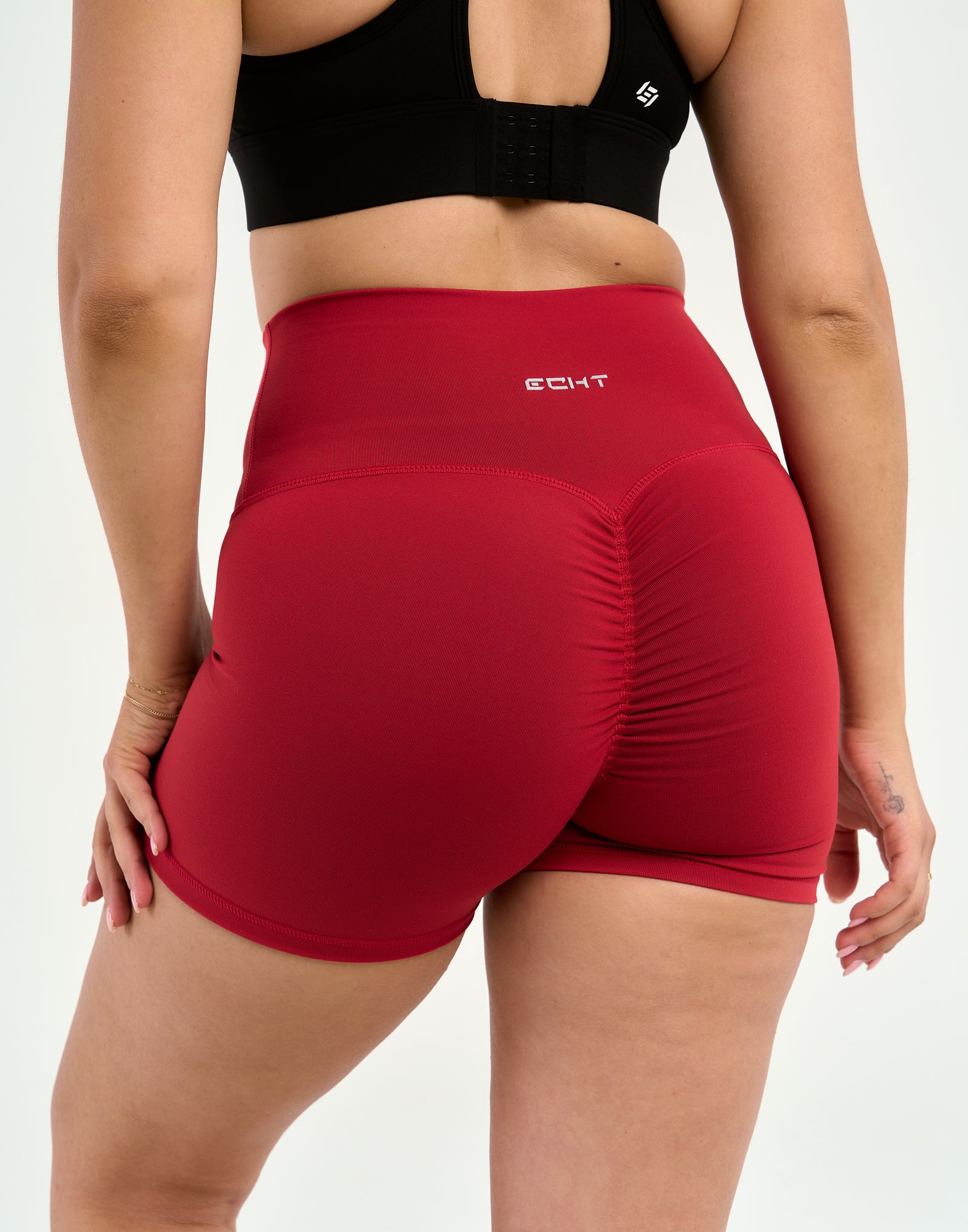 Echt Force Scrunch Shorts - Scarlet Red