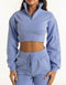 Revere 1/4 Zip Crewneck Sweater - Hydrangea Blue