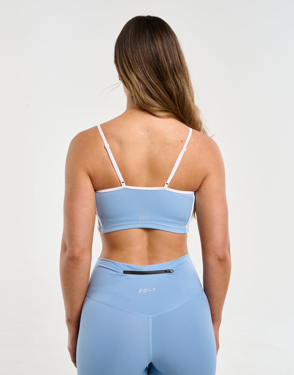 Y2K Retro Speed Sports Bra - Process Blue