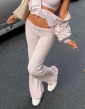 Terry Straight Leg Pant - Mauve