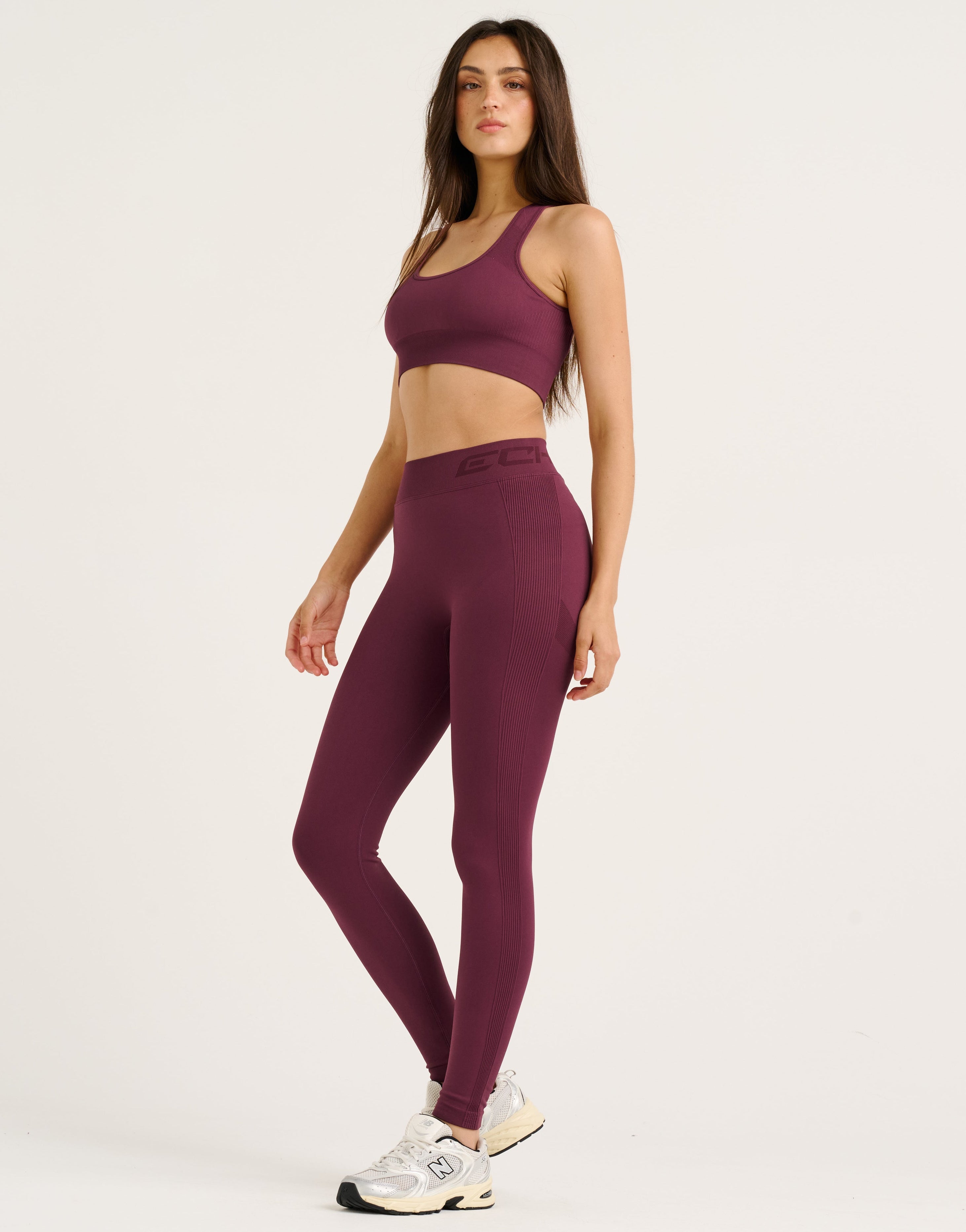 Arise Scrunch Mid-Waist Leggings - Blackberry