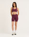 Arise Scrunch Mid-Waist Shorts - Blackberry