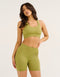 Arise Scrunch Mid-Waist Shorts - Olive