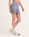 Arise Scrunch Mid-Waist Shorts - Washed Blue
