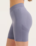 Arise Scrunch Mid-Waist Shorts - Washed Blue