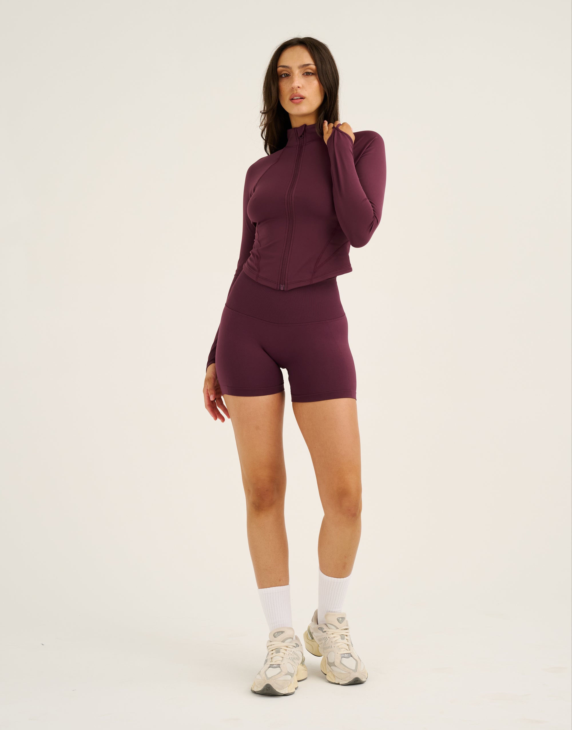 Athlete Crop Jacket - Blackberry