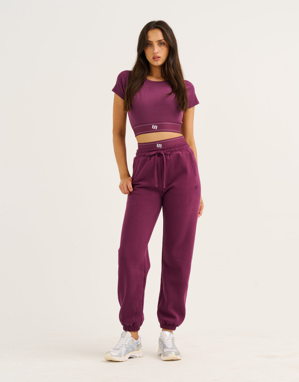 Elemental Layered Jogger Sweatpants - Blackberry