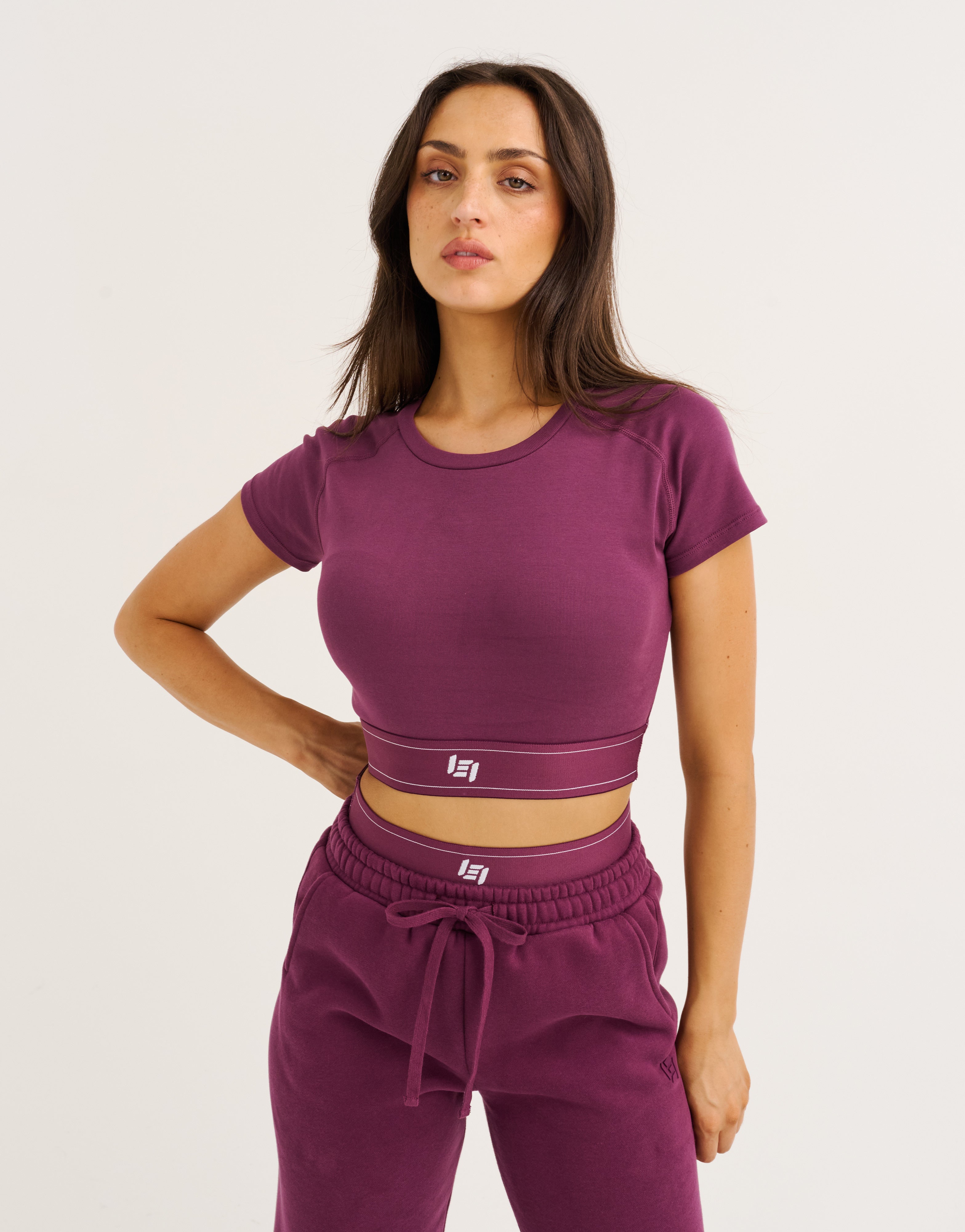 Bubble Banded Top - Blackberry