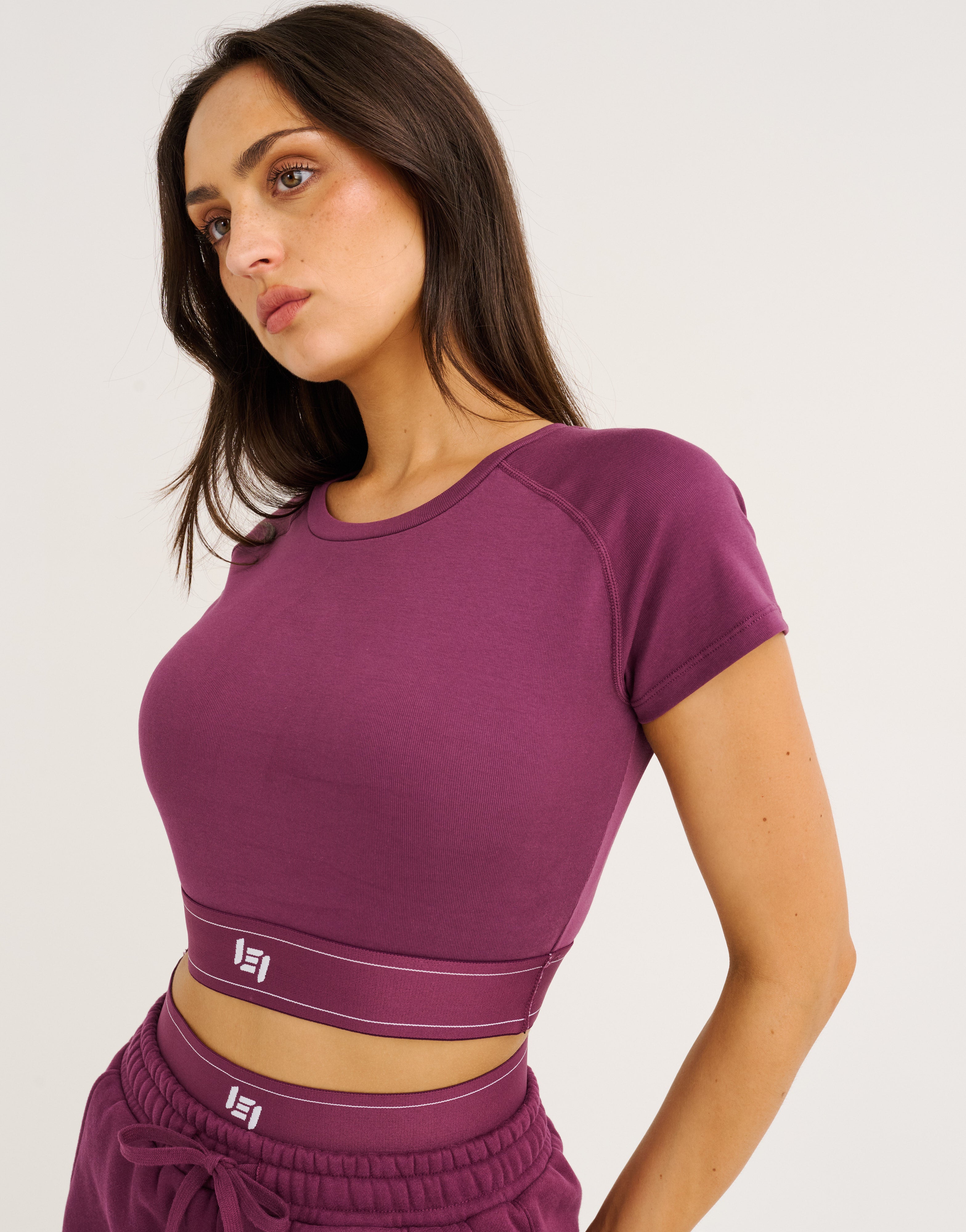 Bubble Banded Top - Blackberry