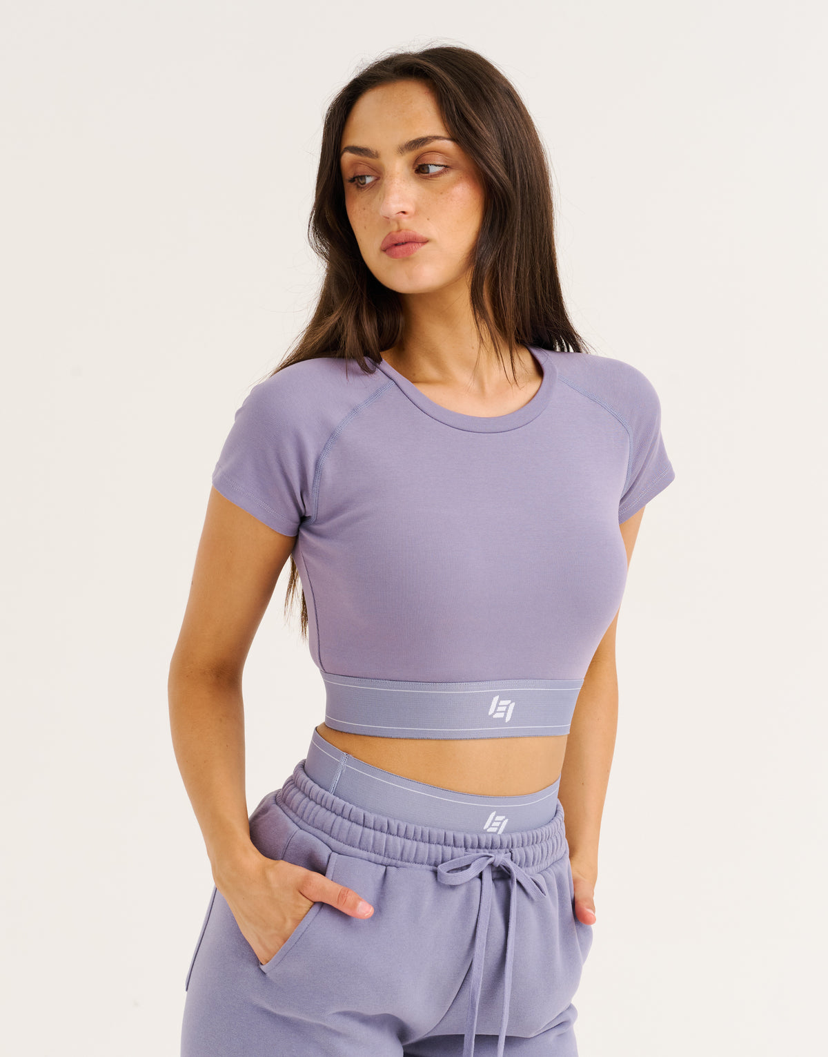 Bubble Banded Top - Washed Blue