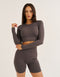 Arise Comfort Cropped Long Sleeve V2 - Slate Grey