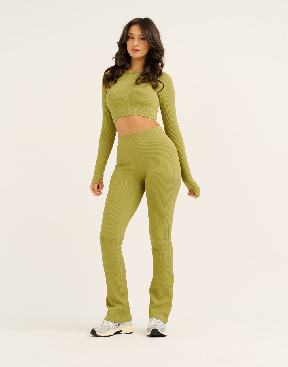 Arise Comfort Mid-Waist Flare Leggings - Olive