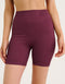 Arise Comfort Mid-Waist Shorts - Blackberry