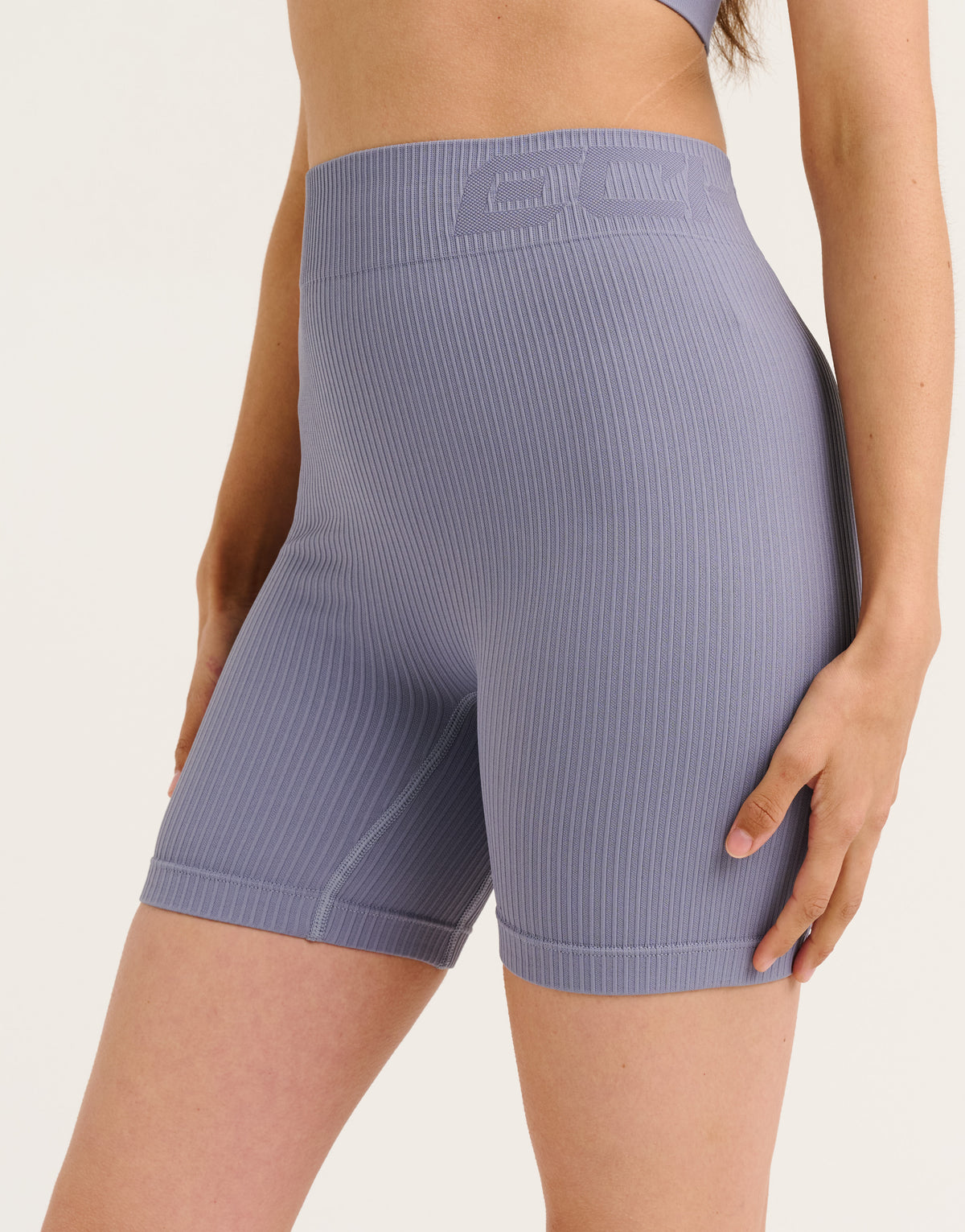 Arise Comfort Mid-Waist Shorts - Washed Blue