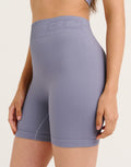 Arise Comfort Mid-Waist Shorts - Washed Blue