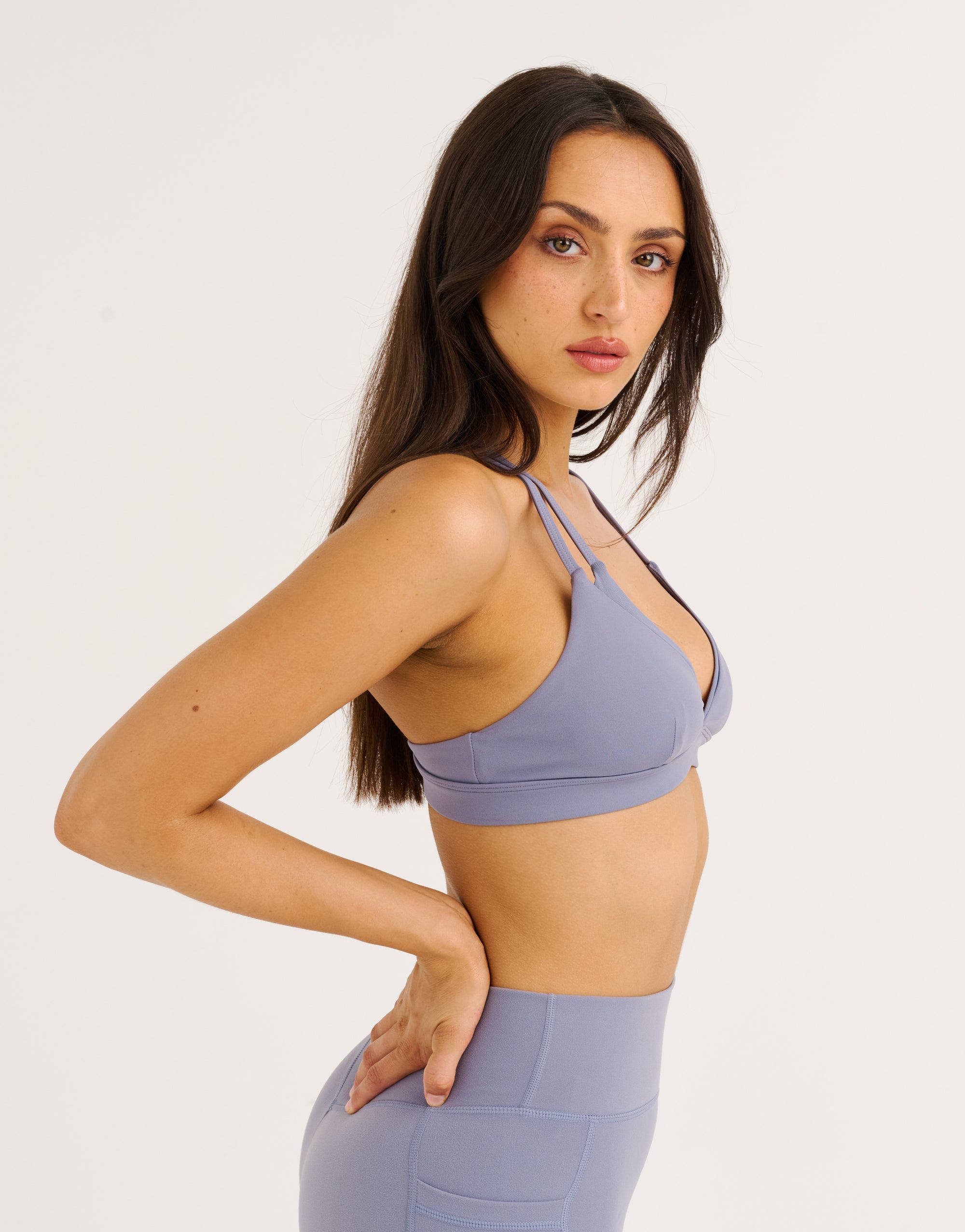 Core Layer Sports Bra - Washed Blue