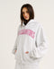 College Combed Fleece Zip-Up Hoodie - Grey Marle