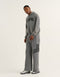 College Combed Fleece Zip-Up Hoodie - Storm Grey
