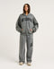 College Combed Fleece Zip-Up Hoodie - Storm Grey