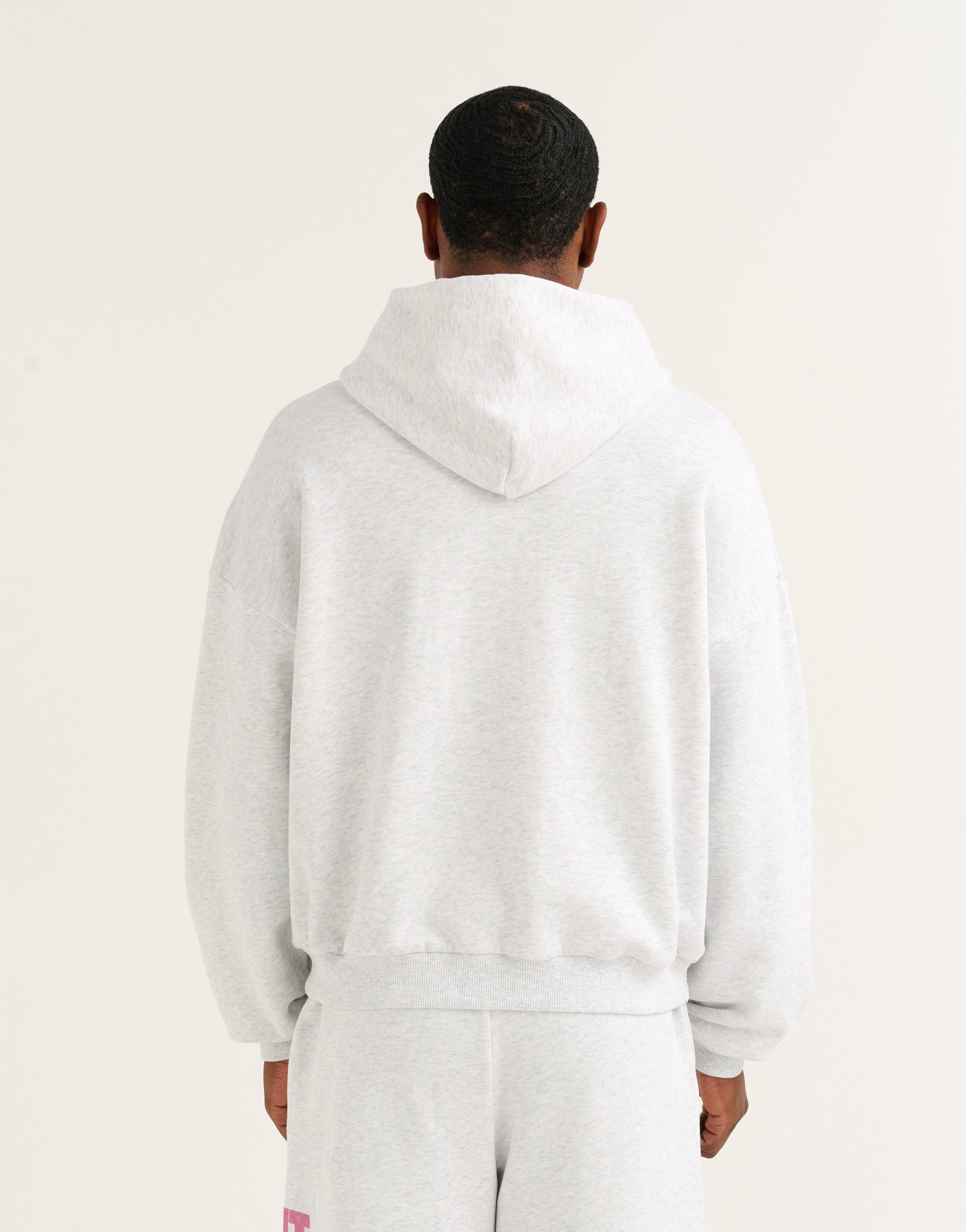 College Combed Fleece Hoodie - Grey Marle