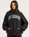 College Combed Fleece Hoodie - Phantom Black